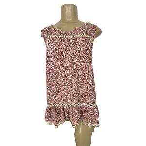 Maeve by Anthropologie Small Women sleeveless tank top Flare Floral B31v